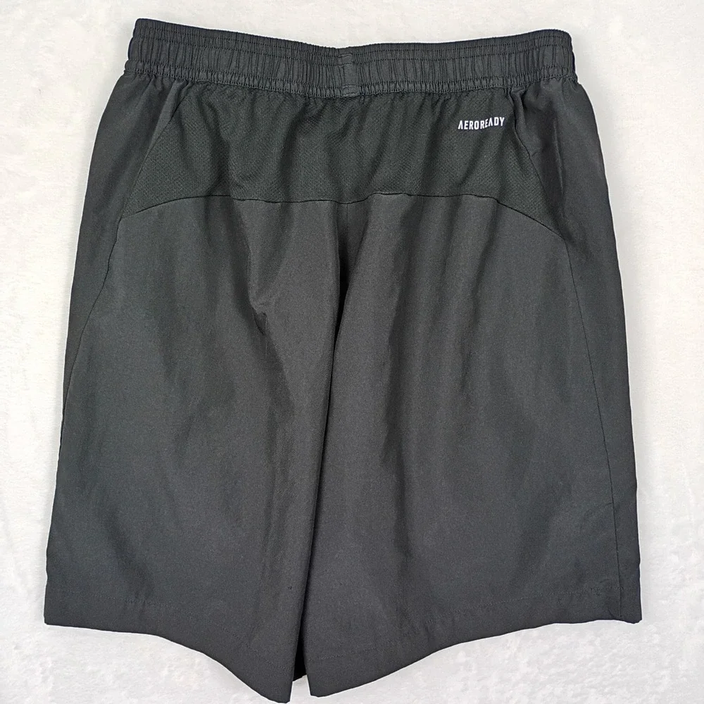 Adidas Aeroready Mens Small Black Athletic Training Shorts Zipper Pockets S‎